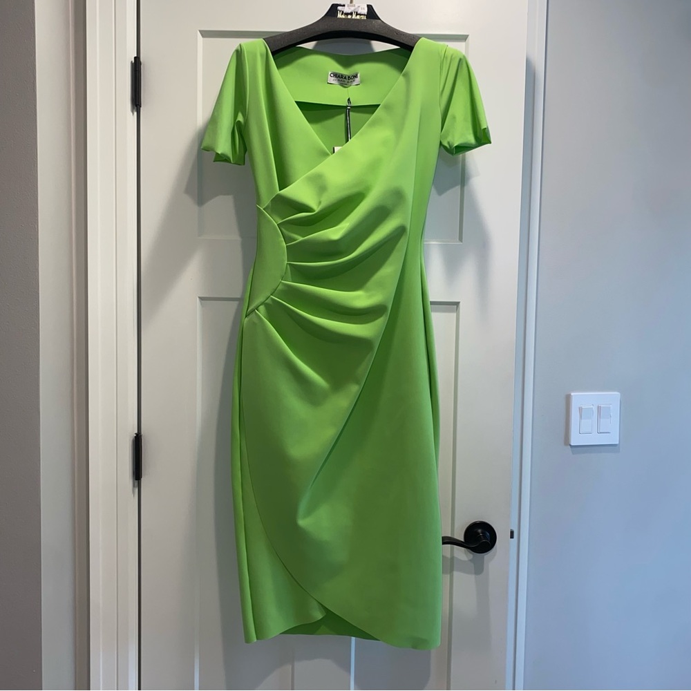 Chiara Boni Lime Asymmetrical Dress